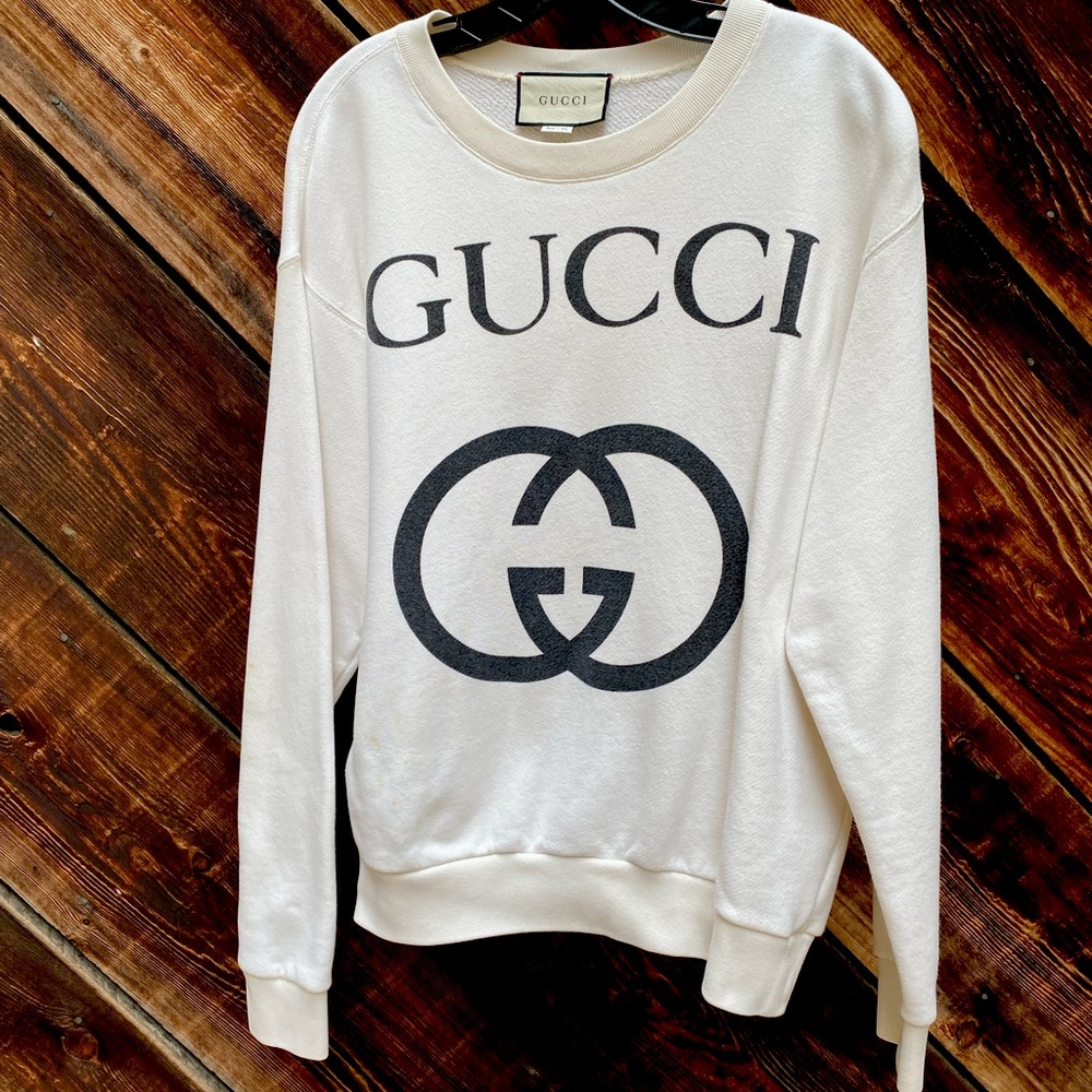 White Gucci sweater
